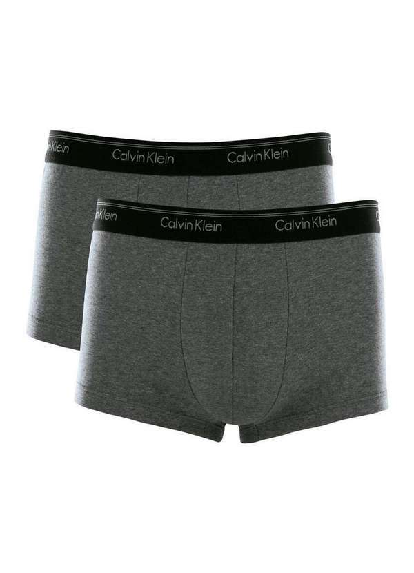 Vista 2 Kit com 2 Cuecas Boxer Calvin Klein C11.02 Cz06-Cinza-Chumbo Calvin Klein
