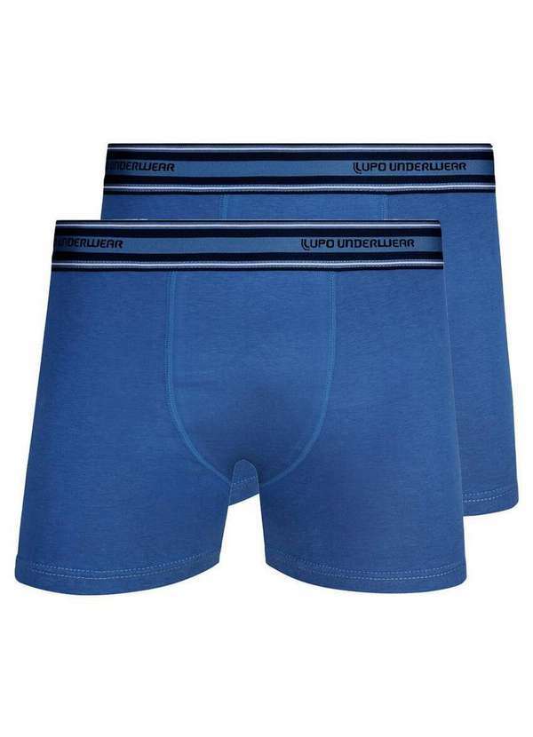 Kit com 2 Cuecas Boxer Lupo 523-003 Azul