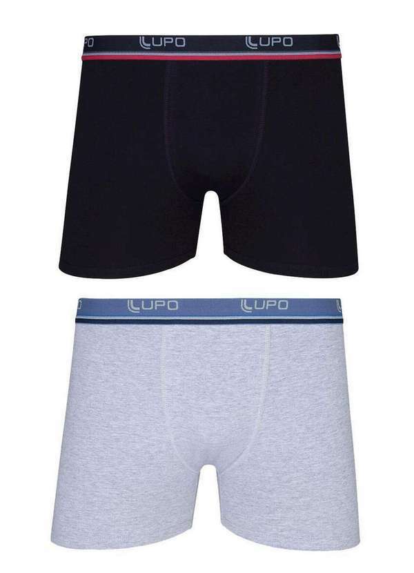 Kit com 2 Cuecas Boxer Lupo Multicores