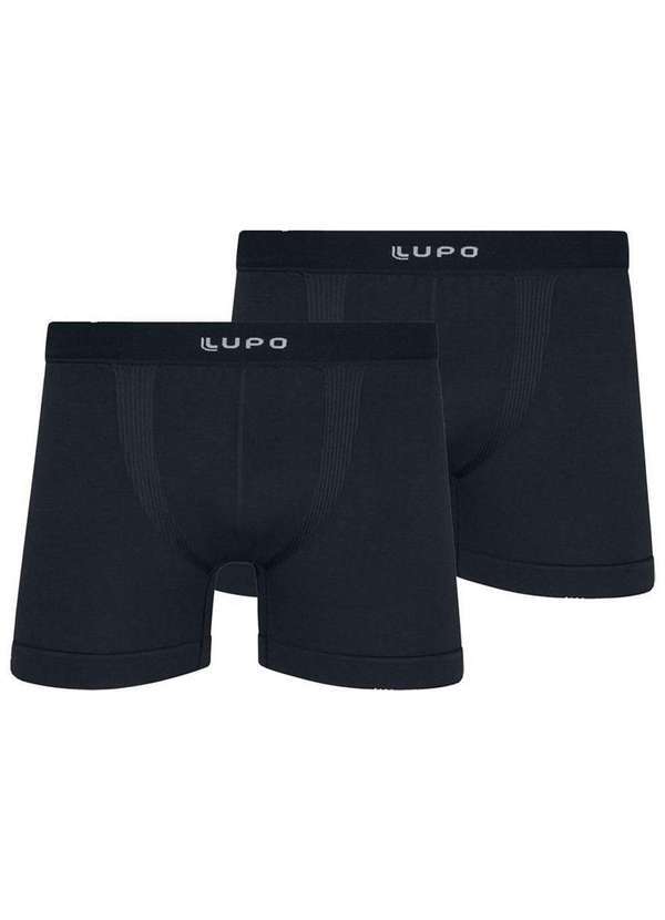 Vista 2 Kit com 2 Cuecas Boxer Lupo 661-001 8870-Grafite Lupo