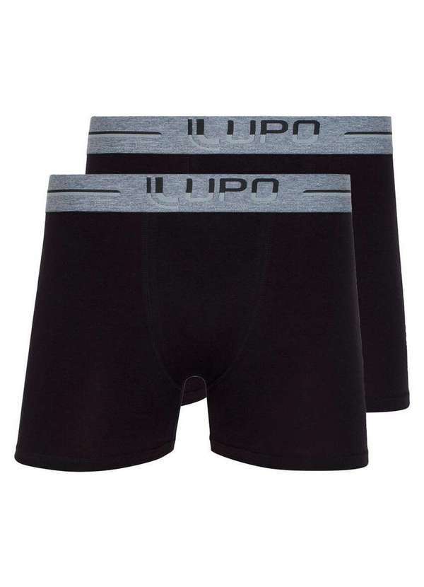 Kit com 2 Cuecas Boxer Lupo 784-016 Preto