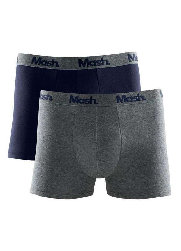 Vista 2 Kit com 2 Cuecas Boxer Mash 110.36 Az08-Marinho-Cinza MASH