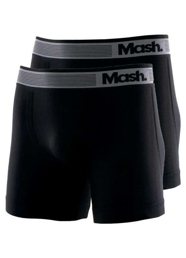 Vista 2 Kit com 2 Cuecas Boxer Mash 710.01 Preto MASH