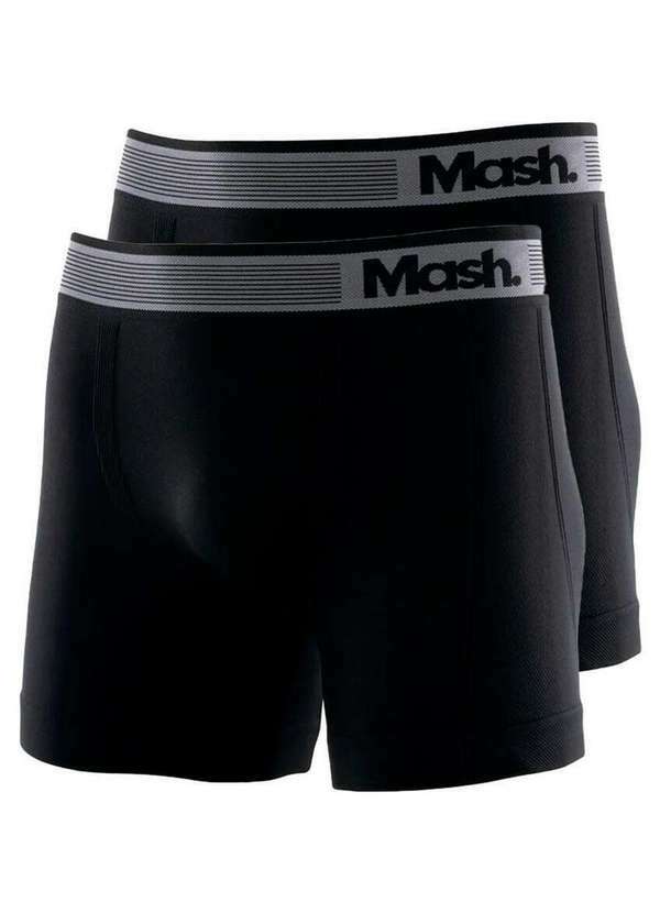 Vista 2 Kit com 2 Cuecas Boxer Mash 710.01 Preto-Marinho MASH