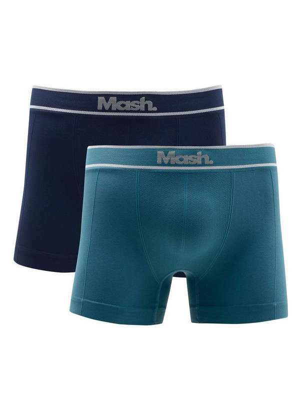 Kit com 2 Cuecas Boxer Mash Azul