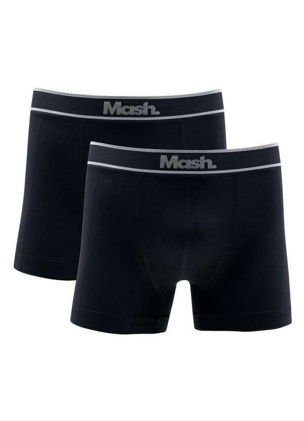Kit com 2 Cuecas Boxer Mash 711.17 Pt00-Preto