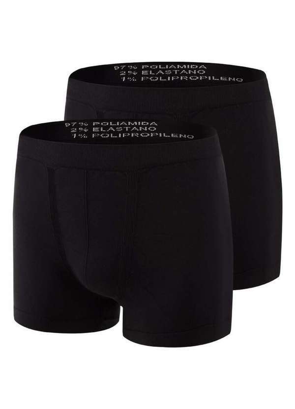 Vista 2 Kit com 2 Cuecas Boxer Trifil 4620 Preto TRIFIL