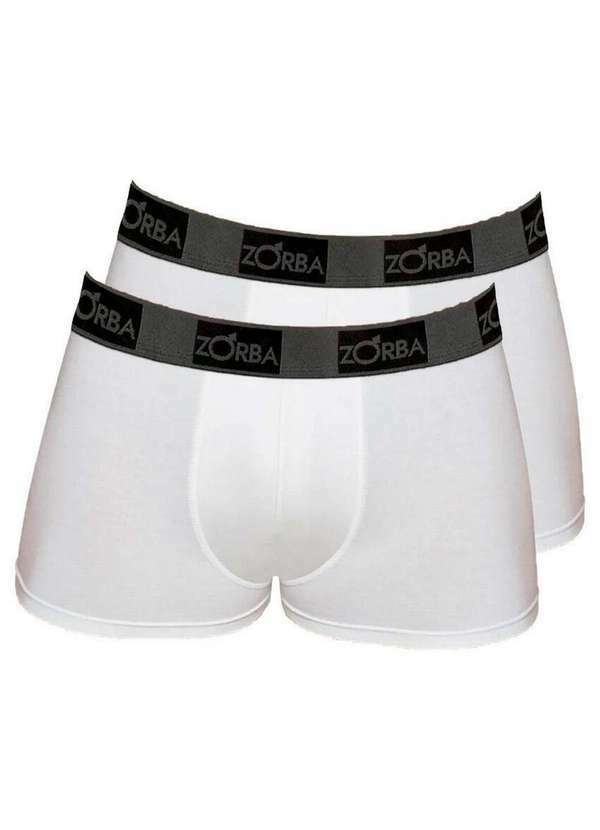 Kit com 2 Cuecas Boxer Zorba 717 Branco