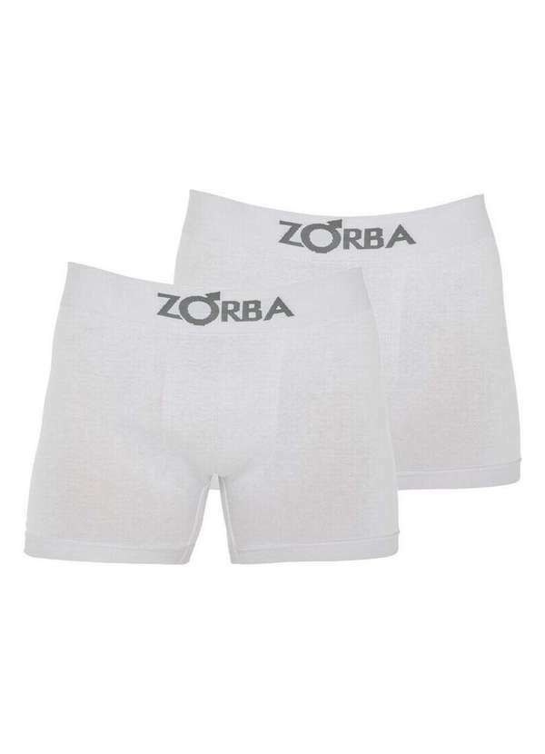 Vista 2 Kit com 2 Cuecas Boxer Zorba 781 Colorido Branco Zorba