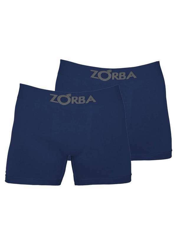 Vista 2 Kit com 2 Cuecas Boxer Zorba 781 Colorido Marinho Zorba