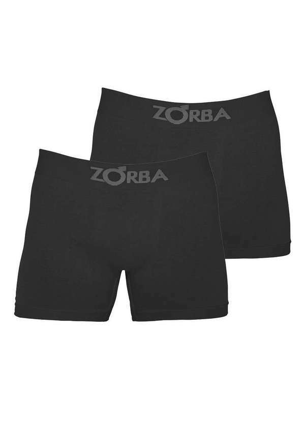 Vista 2 Kit com 2 Cuecas Boxer Zorba 781 Colorido Preto Zorba