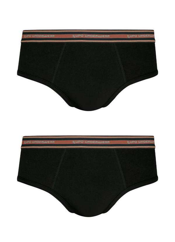 Kit com 2 Cuecas Slip Lupo Preto