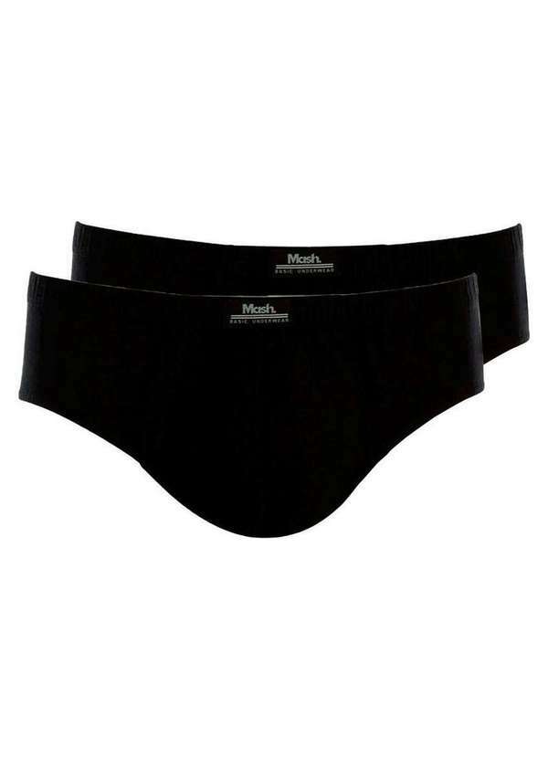 Vista 2 Kit com 2 Cuecas Slip Mash 074.58 Preto MASH