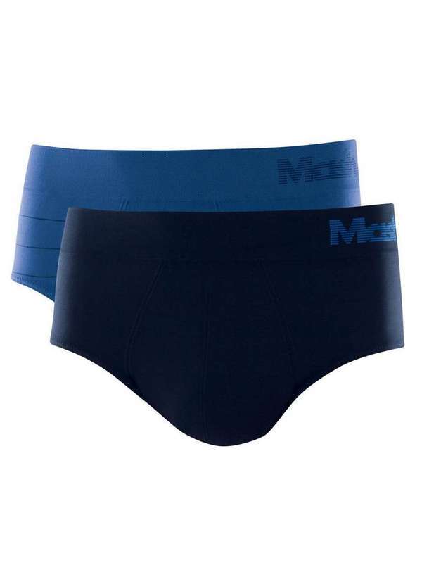 Kit com 2 Cuecas Slip Mash Azul