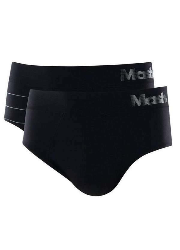 Kit com 2 Cuecas Slip Mash Preto