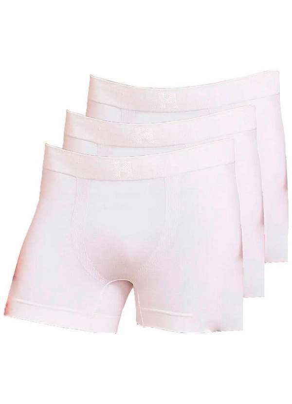 Vista 2 Kit com 3 Cuecas Boxer Hope Smc61020 Branco Hope