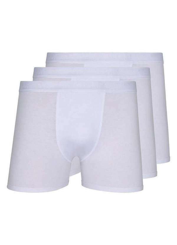 Kit com 3 Cuecas Boxer Lupo 784-017 Branco