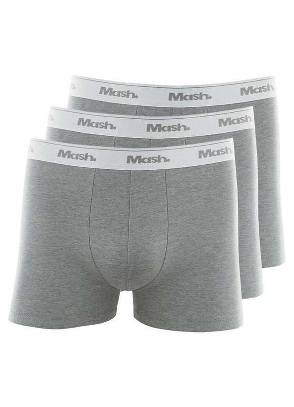 Vista 2 Kit com 3 Cuecas Boxer Mash 170.26 Cinza MASH