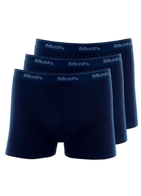 Vista 2 Kit com 3 Cuecas Boxer Mash 170.26 Marinho MASH