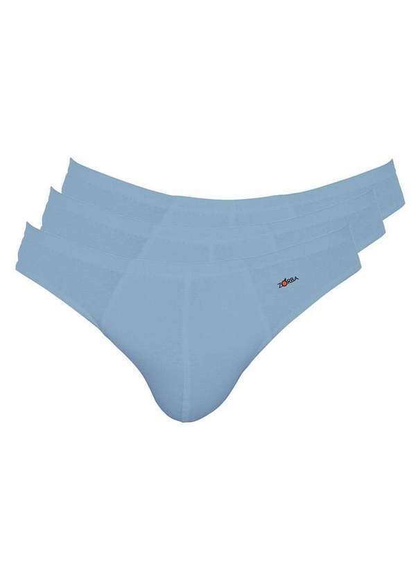 Vista 2 Kit com 3 Cuecas Slip Zorba 772 Denin Zorba