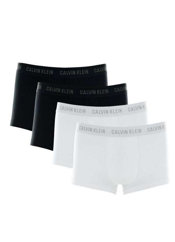 Vista 2 Kit com 4 Cuecas Boxer Calvin Klein C11.07 Br00-Branco-Branco-Preto-Preto Calvin Klein