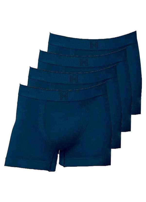 Vista 2 Kit com 4 Cuecas Boxer Hope Smc61020 Azul Hope