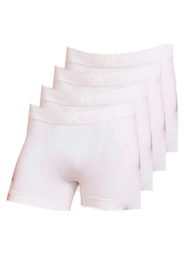Vista 2 Kit com 4 Cuecas Boxer Hope Smc61020 Branco Hope