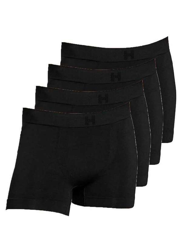 Vista 2 Kit com 4 Cuecas Boxer Hope Smc61020 Preto Hope