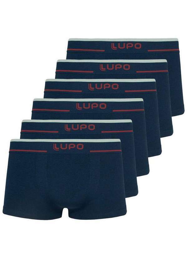 Kit com 6 Cuecas Sunga Lupo 526-001 Marinho
