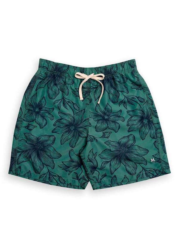 Vista 2 Shorts Masculino Praia Mash 611.42 Vd07-Verde-Militar MASH