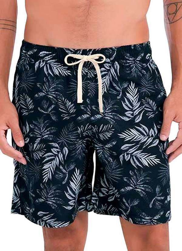 Vista 2 Shorts Masculino Praia Mash 611.46 Pt00-Preto MASH