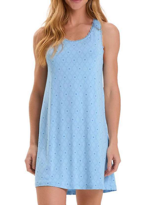Camisola Feminina Curta Cor com Amor Azul 2010885