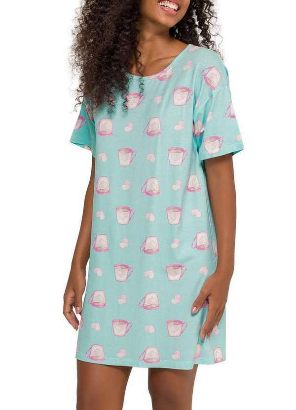 Camisola Feminina Curta Espaço Pijama 4010261