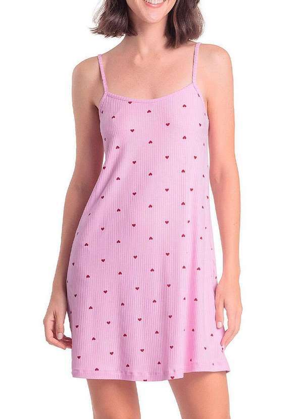 Camisola Feminina Curta Espaço Pijama 4010326 Rosa