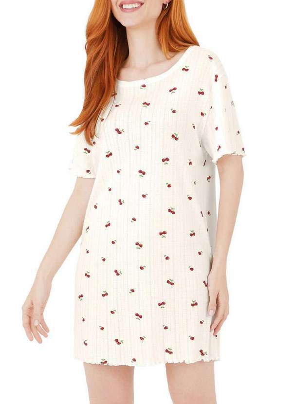 Camisola Feminina Curta Malwee 1000126800 Dp45a-Off-White