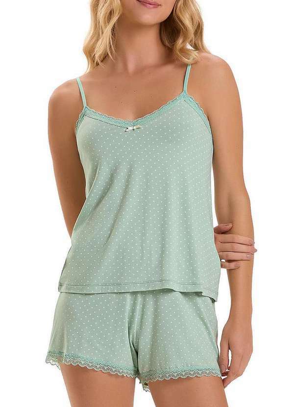Pijama Feminino Curto Verde