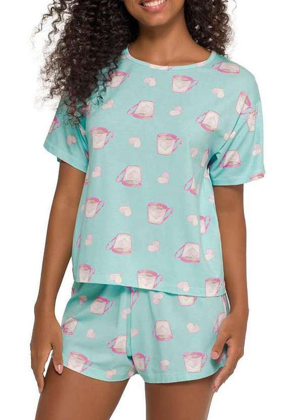 Pijama Feminino Curto Espaço Pijama 4010260