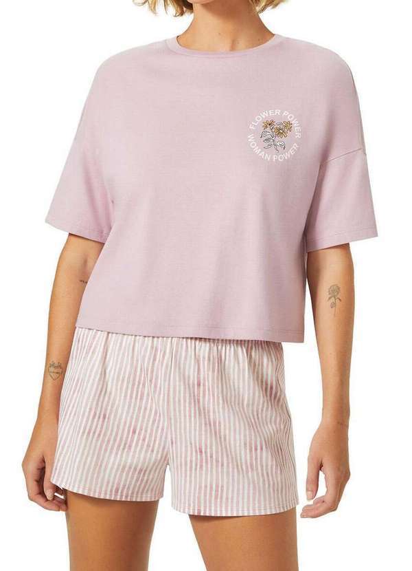 Pijama Feminino Curto Hering 7cre