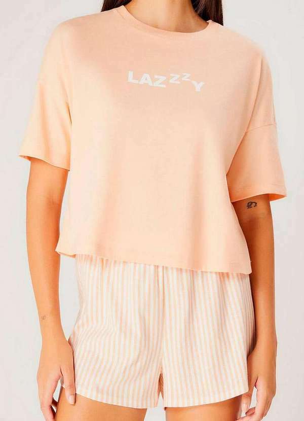 Pijama Feminino Curto Hering Laranja