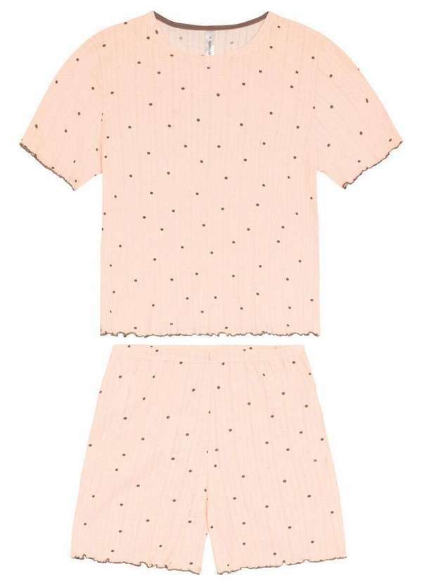 Vista 2 Pijama Feminino Curto Malwee 1000126823 Dp53b-Rosa Malwee