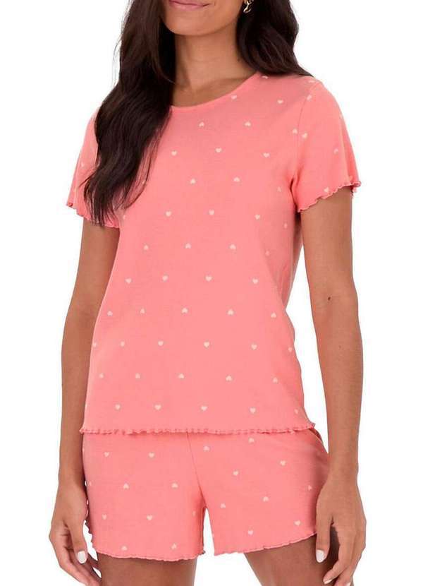 Pijama Feminino Curto Malwee 1000128767 Dq90a-Rosa