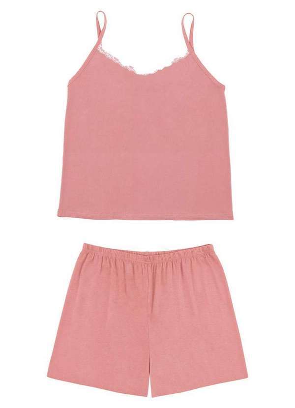 Vista 2 Pijama Feminino Curto Malwee 1000133171 00152-Rosa Malwee