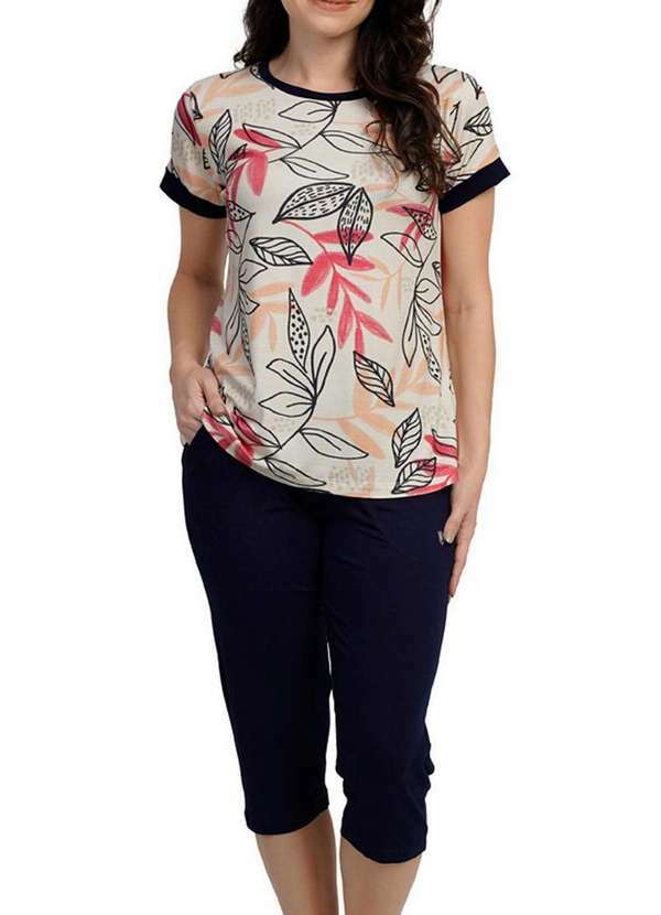 Pijama Feminino Curto Podiun Azul 265050