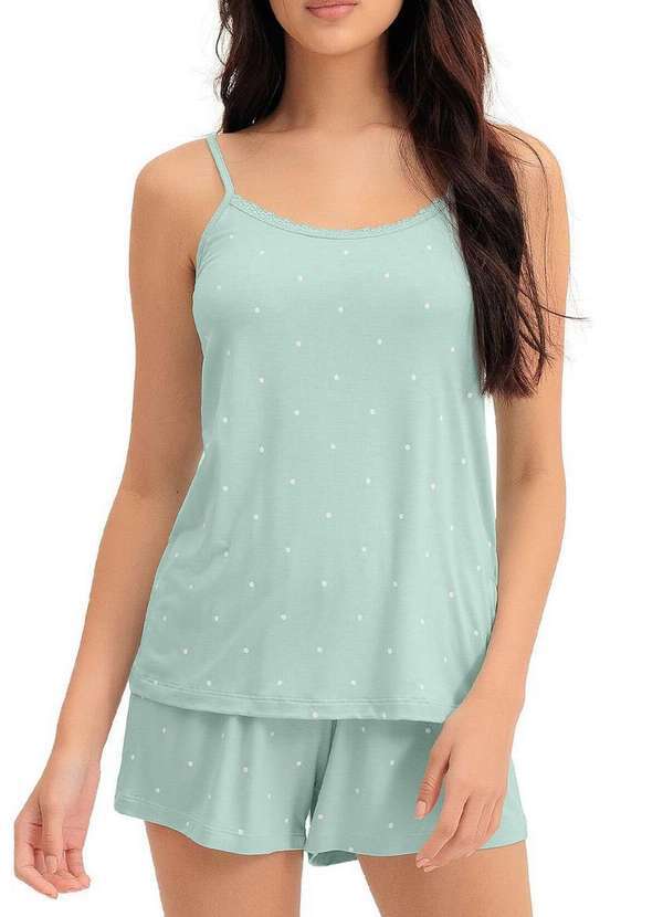 Vista 2 Pijama Feminno Curto Espaço Pijama 4010382 Verde