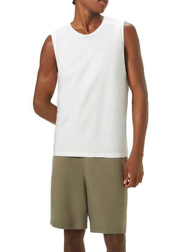 Vista 2 Pijama Masculino Curto Hering 7ata 3f-Off-White-Verde Hering