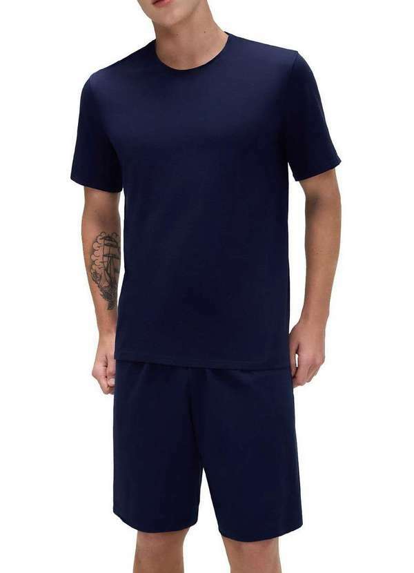 Pijama Masculino Curto Azul