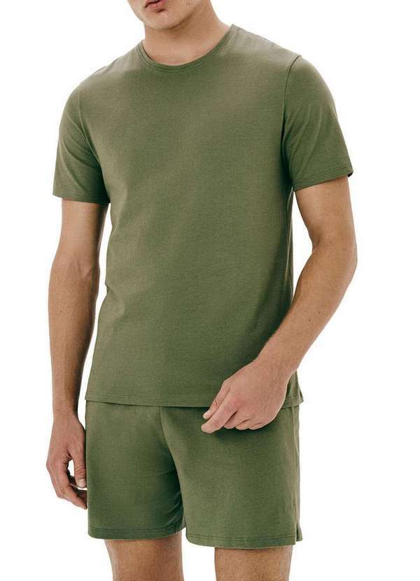 Pijama Masculino Curto Verde
