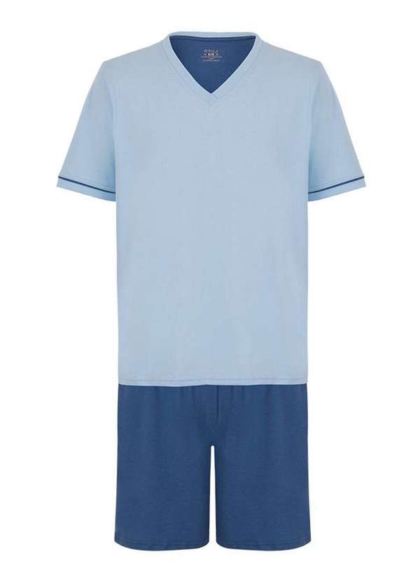 Pijama Masculino Curto Lupo 28000-001 2081-Azul
