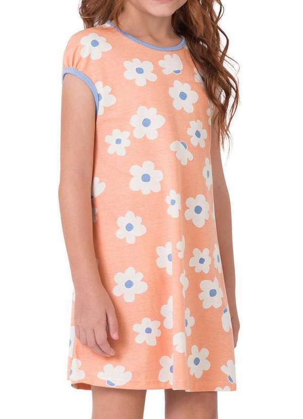 Vista 2 Camisola Infantil Menina Curta Malwee 1000130622 Ds71a-Laranja Malwee