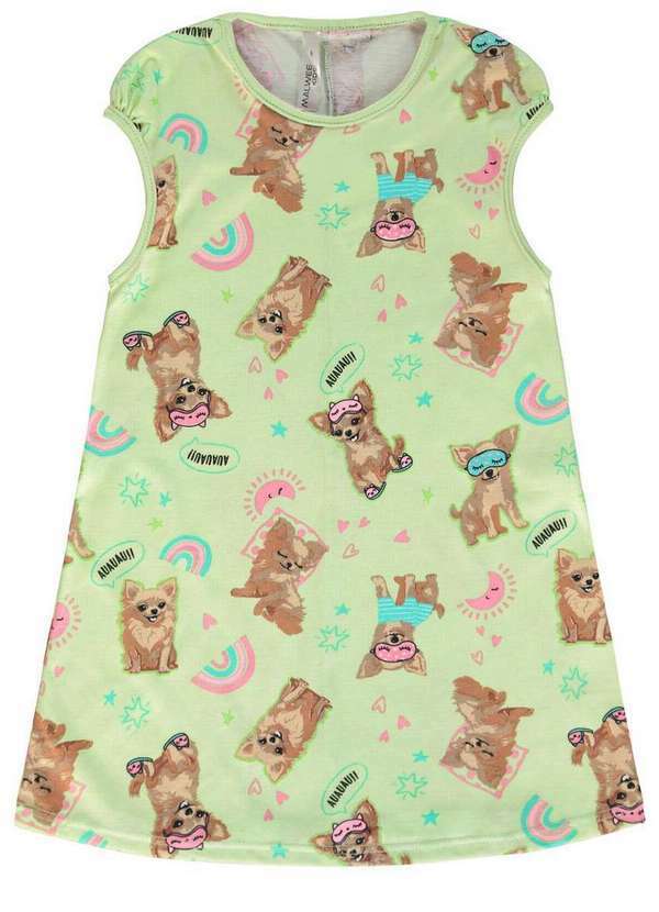 Vista 2 Camisola Infantil Menina Curta Malwee 1000130622 Ds74a-Verde Malwee